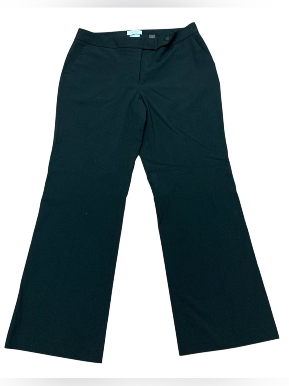 Calvin Klein Women’s Black Classic Fit Dress Lux Pants Size 12P Button Zip